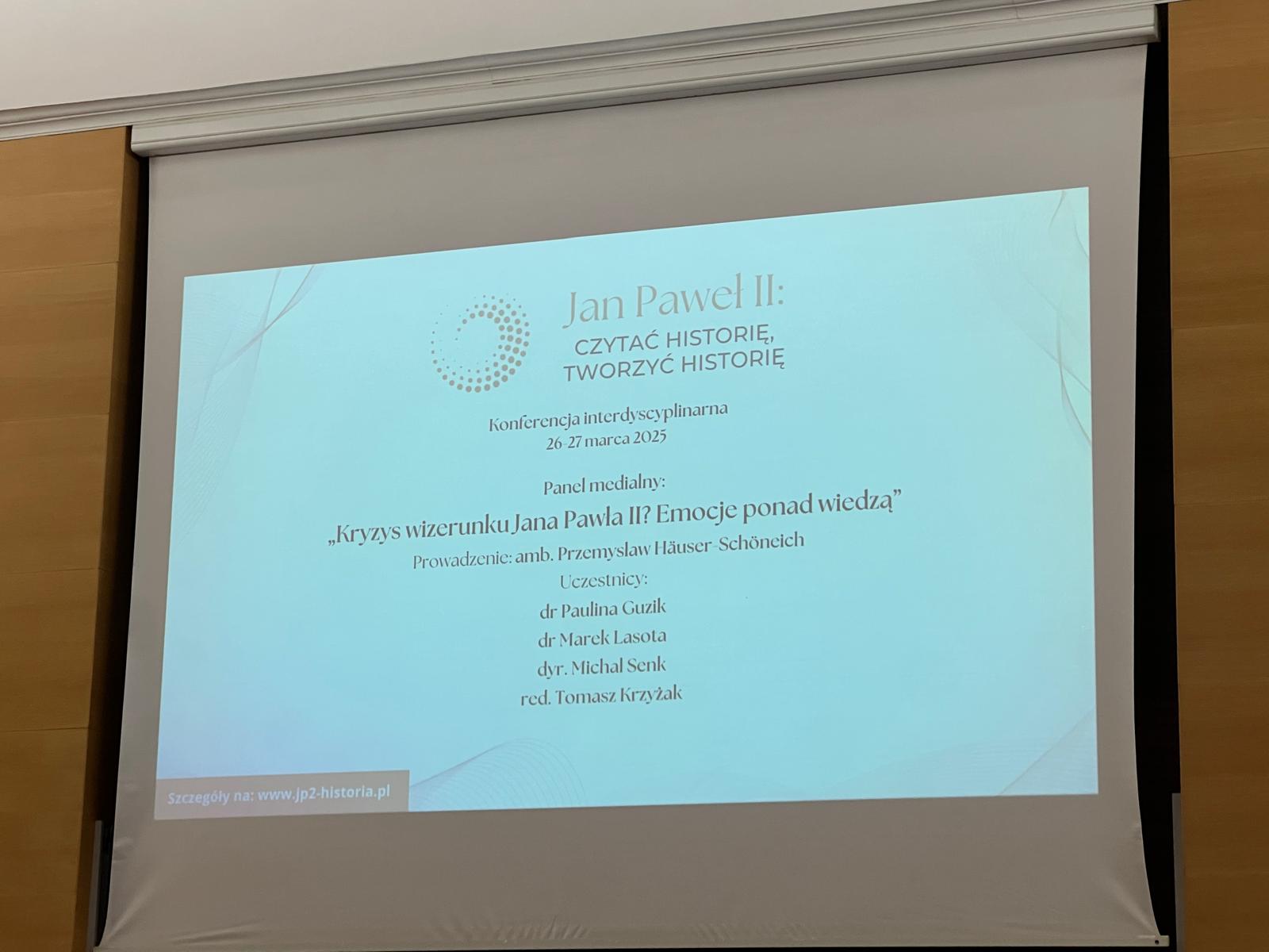 PANEL MEDIALNY „Kryzys wizerunku Jana Pawła II? Emocje ponad wiedzą”